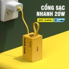 Sạc Dự Phòng 100.000mAh PD 20W Nhanh 4 Cáp, LED Hiển Thị % Pin - 299k 5