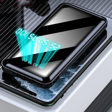 Sạc dự phòng 10.000mAh 4 cổng (iPhone/Android/Type-C/USB) kèm đèn LED - Giá chỉ 99.000₫