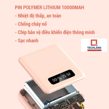 Sạc dự phòng 10.000mAh đa năng, hỗ trợ nhiều thiết bị – giảm giá sốc 87.811 VND, giá gốc 106.251 VND