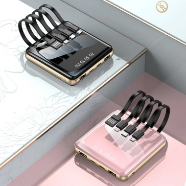 Sạc dự phòng 10.000mAh dung lượng lớn kèm 4 dây sạc nhanh, giá chỉ 259.000 VND