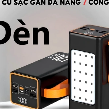 Sạc dự phòng 120W 90.000mAh công nghệ sạc nhanh, LED hiển thị, sạc đa thiết bị, bảo hành 24 tháng - Giá 315.000đ