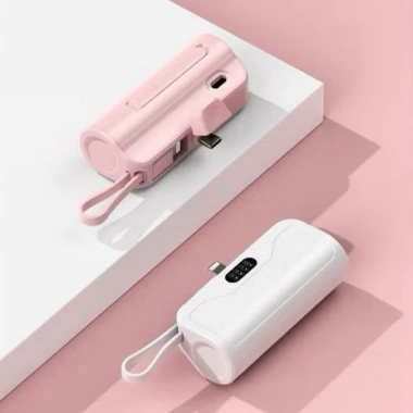 Sạc Dự Phòng 2 Cổng PD 15W – Sạc Nhanh Type‑C & USB, Tương Thích Điện Thoại, Giá Đỡ Tích Hợp
