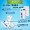 Sạc dự phòng 20.000mAh 3C nhanh - 2 dây sạc, màn LED, pin mạnh, giá 189.000₫ 2