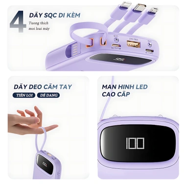 Sạc dự phòng 20.000mAh STARWIN 22.5W 2 cổng iPhone 13-15, Samsung, Huawei - 279.000 VND