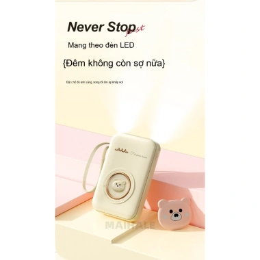 Sạc Dự Phòng 20.000mAh Thiết Kế Nhỏ Gọn, Sạc Nhanh, 3 Dây - Giá 110.000 VND 9 Sạc Dự Phòng 20.000mAh Thiết Kế Nhỏ Gọn, Sạc Nhanh, 3 Dây - Giá 110.000 VND 9