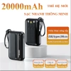 Sạc dự phòng 20.000mAh tích hợp 4 cáp sạc nhanh, LED hiển thị dung lượng, hỗ trợ đa thiết bị - Giá chỉ 259k 9