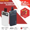 Sạc dự phòng 30.000mAh 100W nhanh, dung lượng lớn, có dây kèm - Giá 235.000₫