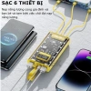 Sạc dự phòng 50.000mAh 120W siêu nhanh - Màn hình LED, 4 cổng, vỏ trong suốt 462.500đ 3