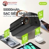 Sạc dự phòng 50.000mAh 22.5W nhanh, đèn LED chiếu sáng, 2 dây sạc - 842k 4