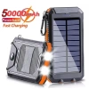 Sạc Dự Phòng 50.000mAh Năng Lượng Mặt Trời, Chống Thấm, Đèn LED - 259.000 VND