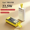 Sạc Dự Phòng 50.000mAh, Sạc Nhanh PD 22.5W, 4 Dây & Đèn LED Chiếu Sáng – Trong Suốt Tiện Lợi 6