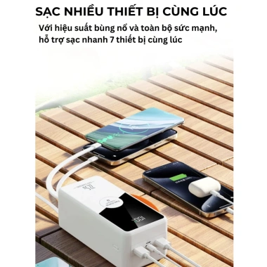 Sạc dự phòng 50.000mAh VZT-232 - Sạc nhanh 22.5/120W PD, màn hình LED hiện đại, giá chỉ 330.000₫