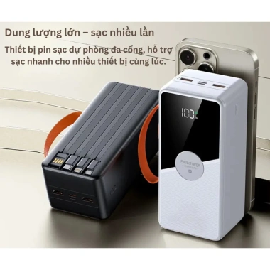 Sạc dự phòng 50.000mAh VZT-232 - Sạc nhanh 22.5/120W PD, màn hình LED hiện đại, giá chỉ 330.000₫