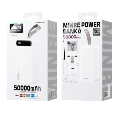 Sạc dự phòng 50.000mAh WP 283 - Trạm di động, sạc nhanh 2 vào 2 ra, dùng 10 ngày, 250k
