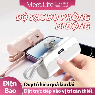 Sạc Dự Phòng 5.000mAh 20W - Sạc 2 Thiết Bị Cùng Lúc, Nhỏ Gọn Mang Đi