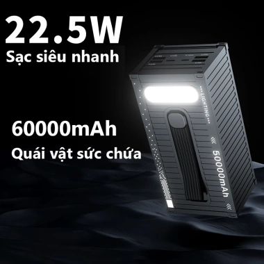 Sạc dự phòng Container 60.000mAh 66W - Sạc nhanh, pin chính hãng, giảm 20% 3 Sạc dự phòng Container 60.000mAh 66W - Sạc nhanh, pin chính hãng, giảm 20% 3
