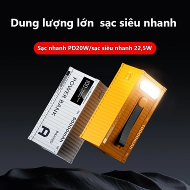 Sạc dự phòng Container 60.000mAh 66W - Sạc nhanh, pin chính hãng, giảm 20%
