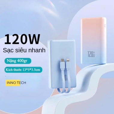 Sạc Dự Phòng DX310 22.5W PD với 20.000/50.000mAh, sạc nhanh 4 lần, có dây