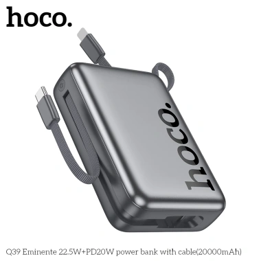 Sạc dự phòng Hoco Q39 20.000mAh sạc nhanh 20W kèm dây LN và Type-C - Giá chỉ 460.000₫ 7