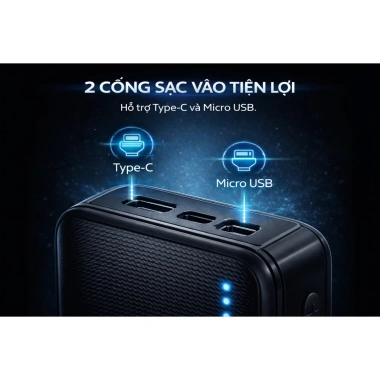 Sạc dự phòng hoco SU02 20.000mAh - 2 USB, 2 Micro Type-C, sạc đồng thời nhiều thiết bị, bền bỉ, giá chỉ 129.000₫ 3 Sạc dự phòng hoco SU02 20.000mAh - 2 USB, 2 Micro Type-C, sạc đồng thời nhiều thiết bị, bền bỉ, giá chỉ 129.000₫ 3