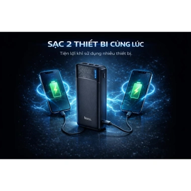 Sạc dự phòng hoco SU02 20.000mAh - 2 USB, 2 Micro Type-C, sạc đồng thời nhiều thiết bị, bền bỉ, giá chỉ 129.000₫ 4 Sạc dự phòng hoco SU02 20.000mAh - 2 USB, 2 Micro Type-C, sạc đồng thời nhiều thiết bị, bền bỉ, giá chỉ 129.000₫ 4