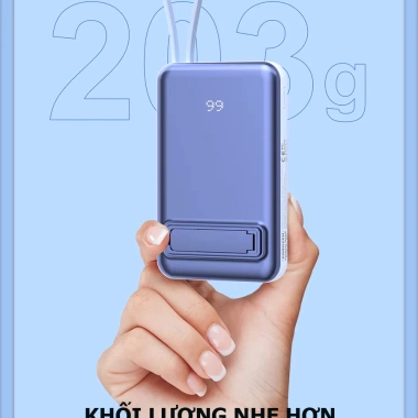 Sạc dự phòng không dây KINGLEEN G27 - Sạc nhanh 22.5W, 15W không dây, chỉ 249.000₫