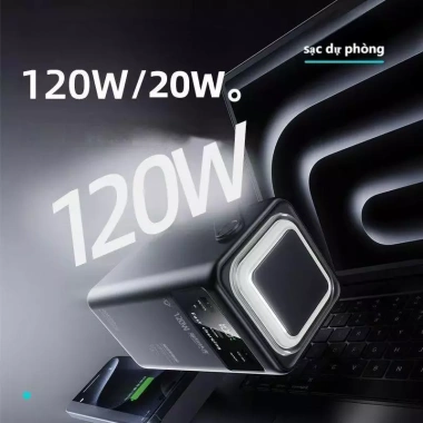 Sạc dự phòng PD120W 150.000mAh - Pin dự phòng 90.000mAh màn hình LED tích hợp, sạc nhanh, giá ưu đãi 258.000 VND
