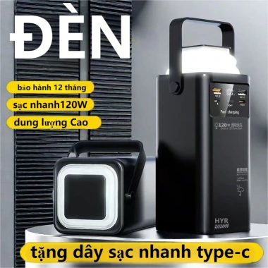 Sạc dự phòng PD120W 150.000mAh - Pin dự phòng 90.000mAh màn hình LED tích hợp, sạc nhanh, giá ưu đãi 258.000 VND
