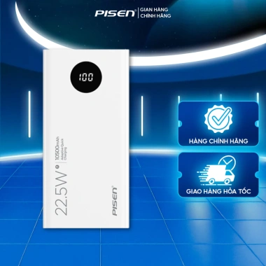 Sạc Dự Phòng Pisen Quick 30W, Dung Lượng 20.000mAh – Giá Chỉ 450.000₫