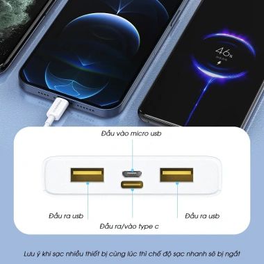 Sạc Dự Phòng Pisen Quick 30W, Dung Lượng 20.000mAh – Giá Chỉ 450.000₫