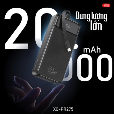 Sạc Dự Phòng PR275 22.5W XO Simple Is Beauty 20.000mAh Tích Hợp Dây 2 Dây Sạc Giá Ưu Đãi 640k 6