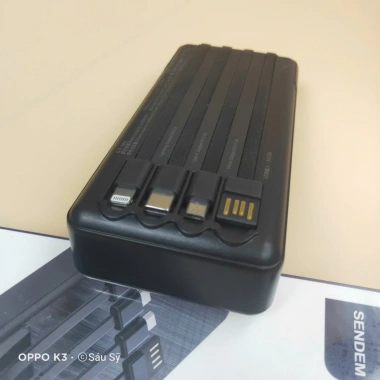 Sạc Dự Phòng SENDEM P900 20.000mAh - Tích Cáp, LED Báo Pin, Sạc Nhanh 15W Giá 298k 10