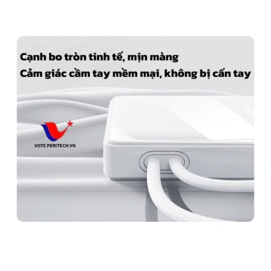 Sạc dự phòng siêu mỏng 10.000/20.000mAh 2 dây tích hợp, sạc nhanh 22.5W, UV cao cấp- 569.000 VND 5