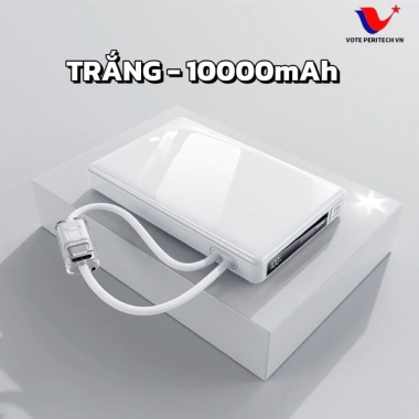 Sạc dự phòng siêu mỏng 10.000/20.000mAh 2 dây tích hợp, sạc nhanh 22.5W, UV cao cấp- 569.000 VND 8