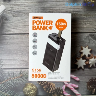 Sạc Dự Phòng SYC S156/WP283 80/50.000mAh 160W Sạc Nhanh và Đèn Pin Siêu Sáng 650k