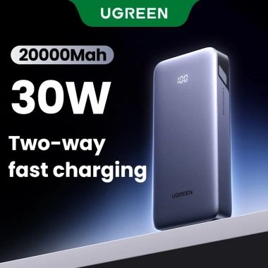 Sạc dự phòng UGREEN 20.000mAh PD 25W PPS QC USB-C Fast Charge - Giá chỉ 759.000₫