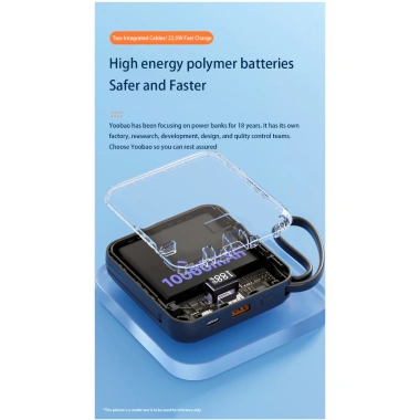 Sạc Dự Phòng YOOBAO LK10 10.000mAh Sạc Nhanh Type-C & Lightning Màn Hình Hiển Thị Phần Trăm Pin Giá 479k