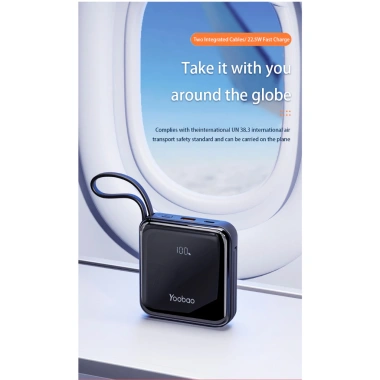 Sạc Dự Phòng YOOBAO LK10 10.000mAh Sạc Nhanh Type-C & Lightning Màn Hình Hiển Thị Phần Trăm Pin Giá 479k