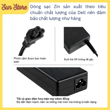 Sạc Laptop DELL 45W-90W Chân To Nhỏ, Dùng cho Inspiron Latitude Vostro, Bảo hành 24 tháng 4