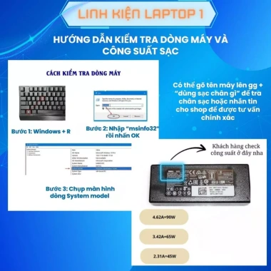 Sạc Laptop Dell 65W 19.5V 3.34A Kim Nhỏ cho Inspiron 15/3.000-5.000, Vostro 13/5.000, Latitude 13/3.000-7.000 - 103.550 VND 8