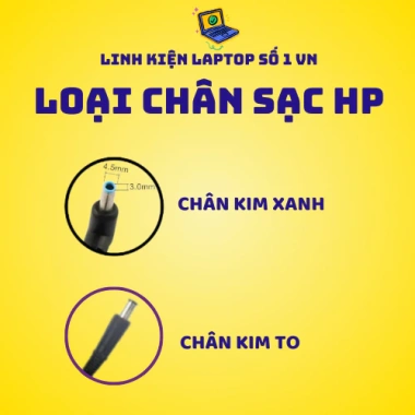 Sạc Laptop HP 19.5V 2.31A 45W chân kim xanh nhỏ 4.5x3.0mm Zin, Bảo hành 6 tháng, Giá 150k