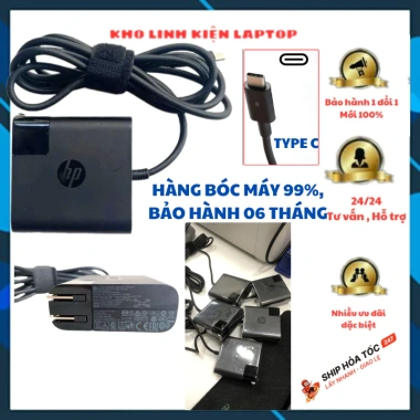 Sạc Laptop HP 65W Type-C cho Chromebook X360, Envy 360, Spectre 13t, Elite x2 – Giá chỉ 340.000₫