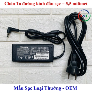 Sạc Laptop Toshiba 19V 65W 3.42A Đầu 5.5mm 5.5x2.5 Kèm Dây Nguồn Giá 120.000₫ 8 Sạc Laptop Toshiba 19V 65W 3.42A Đầu 5.5mm 5.5x2.5 Kèm Dây Nguồn Giá 120.000₫ 8