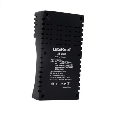 Sạc LiitoKala LII-202 mới cho 18.650 26.650 16.340 14.500 - Đầu vào 5V2A, chỉ 228.800₫