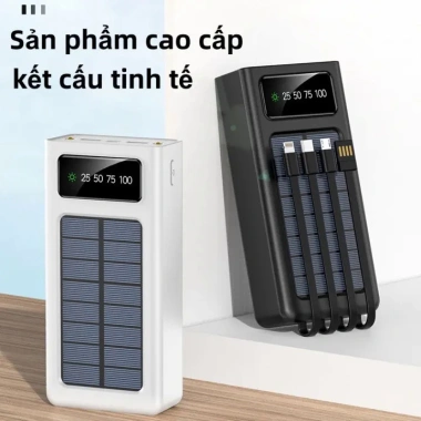 Sạc năng lượng mặt trời 50.000mAh - Đầu ra kép 4 dây, sạc điện thoại, chỉ 250k 8 Sạc năng lượng mặt trời 50.000mAh - Đầu ra kép 4 dây, sạc điện thoại, chỉ 250k 8
