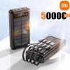 Sạc năng lượng mặt trời 50.000mAh - Đầu ra kép 4 dây, sạc điện thoại, chỉ 250k 9