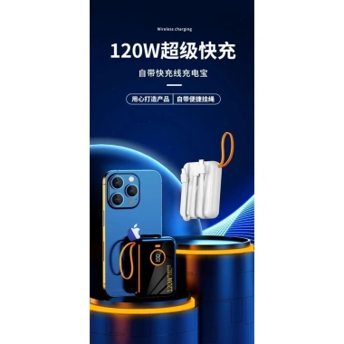 Sạc nhanh 120W 2.000mAh + 3 dây dự phòng Mini - Kho báu sạc bền, giá ưu đãi 385k 9 Sạc nhanh 120W 2.000mAh + 3 dây dự phòng Mini - Kho báu sạc bền, giá ưu đãi 385k 9