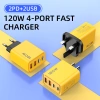Sạc Nhanh 120W 4 Cổng 2USB+2Type‑C Siêu Nhanh, Bộ Chuyển Đổi Nguồn, Giá 73.480₫