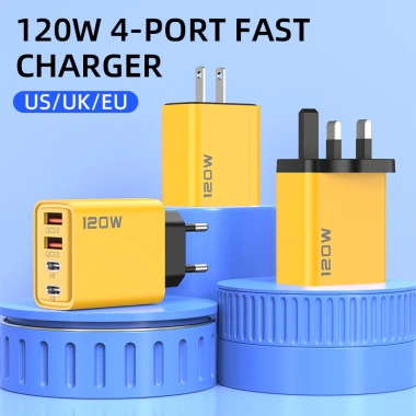 Sạc Nhanh 120W 4 Cổng 2USB+2Type‑C Siêu Nhanh, Bộ Chuyển Đổi Nguồn, Giá 73.480₫