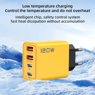 Sạc Nhanh 120W 4 Cổng 2USB+2Type‑C Siêu Nhanh, Bộ Chuyển Đổi Nguồn, Giá 73.480₫